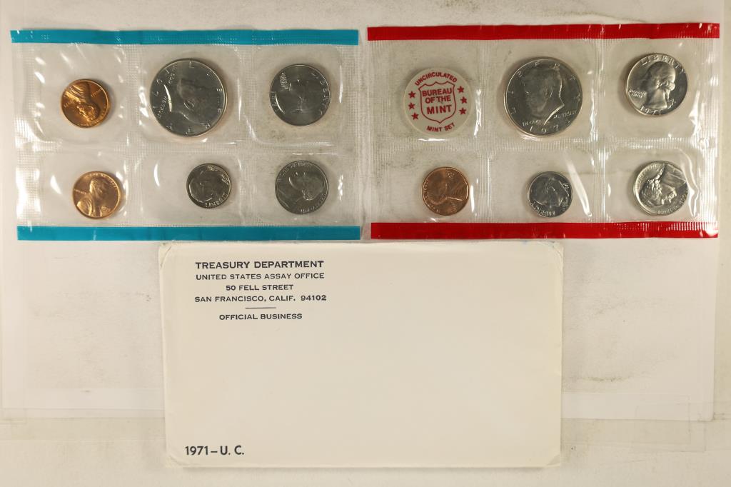 1971 US MINT SET (UNC) P/D/S (WITH ENVELOPE) (1 of 2)