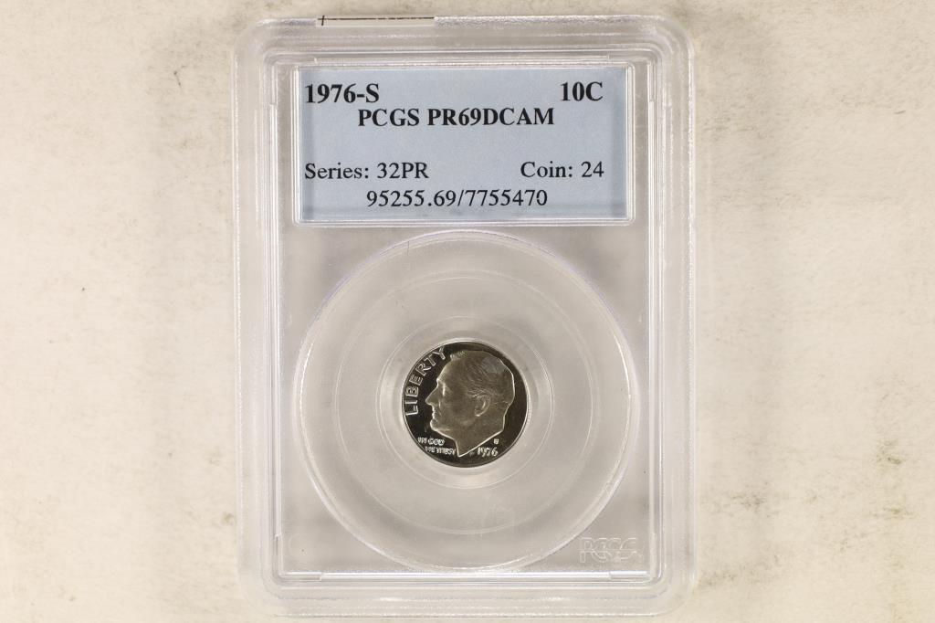 1976-S ROOSEVELT DIME PCGS PR69 DCAM (1 of 2)