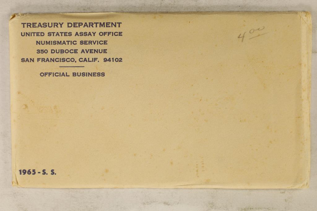 1965 US SPECIAL MINT SET WITH ENVELOPE (1 of 2)