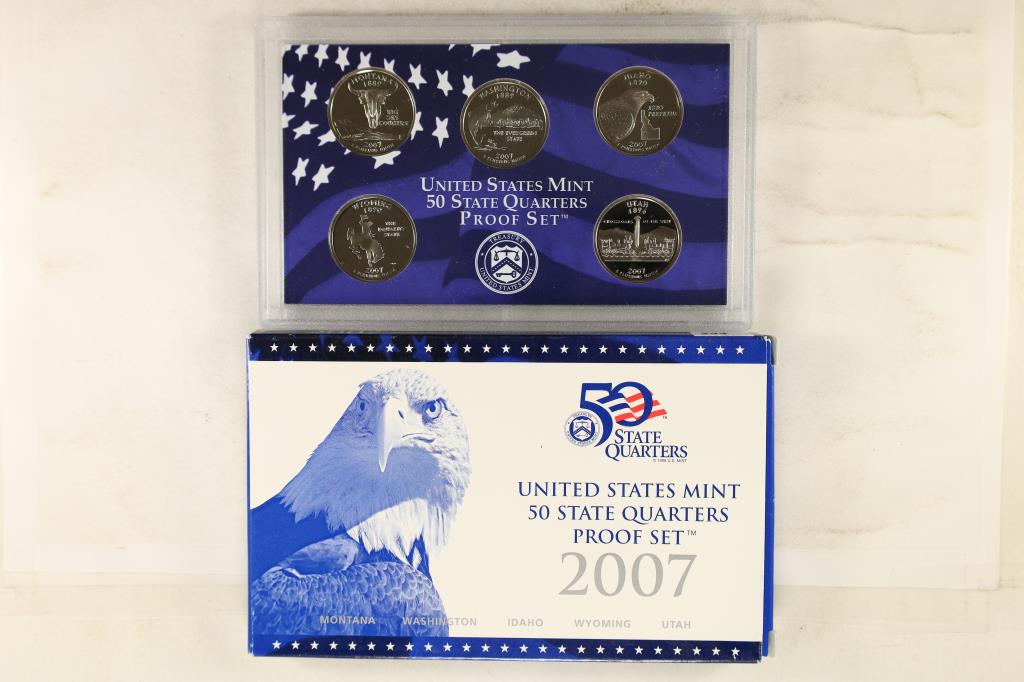 2007 US 50 STATE QUARTERS PROOF SET WITH BOX (1 of 2)