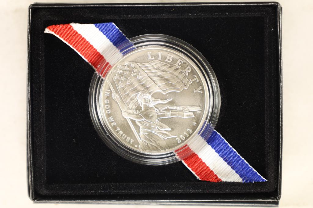 2012-P US STAR-SPANGLED BANNER UNC SILVER DOLLAR (1 of 3)