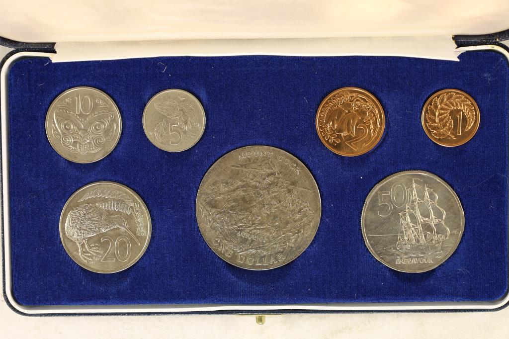 1970 NEW ZEALAND 7 COIN SPECIMEN SET IN (1 of 3)