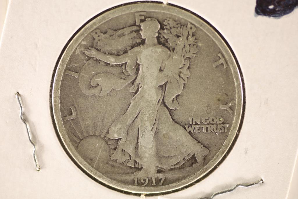 1917-D SILVER WALKING LIBERTY HALF DOLLAR (1 of 2)