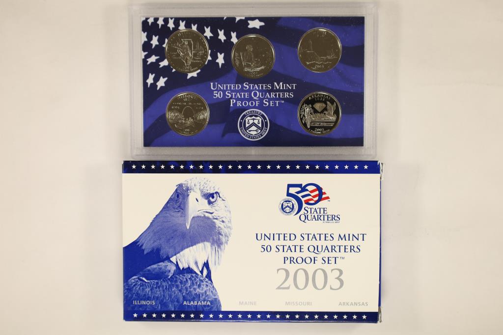 2003 US 50 STATE QUARTERS PROOF SET WITH BOX (1 of 2)