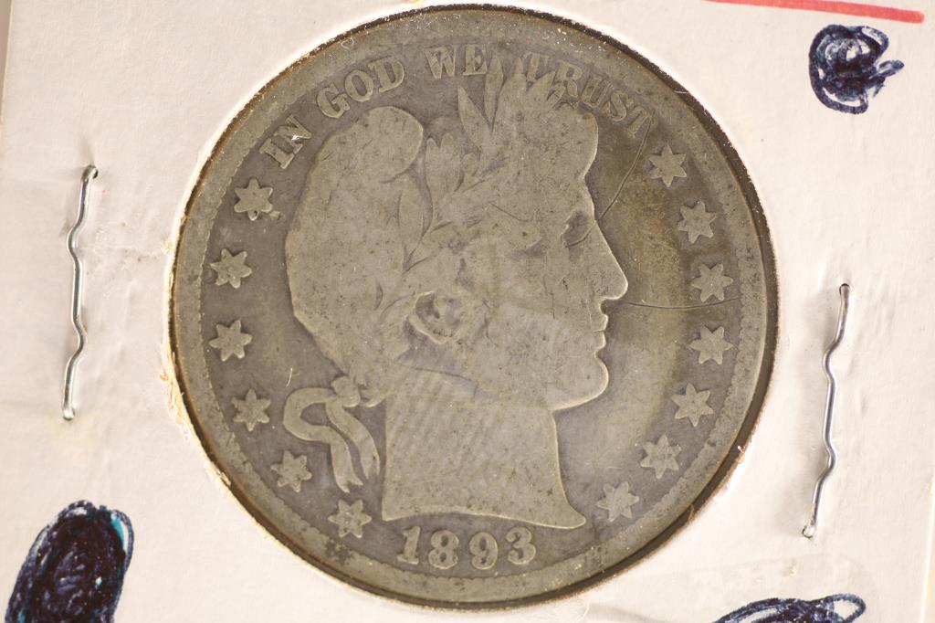 1893-O BARBER HALF DOLLAR BETTER DATE (1 of 2)