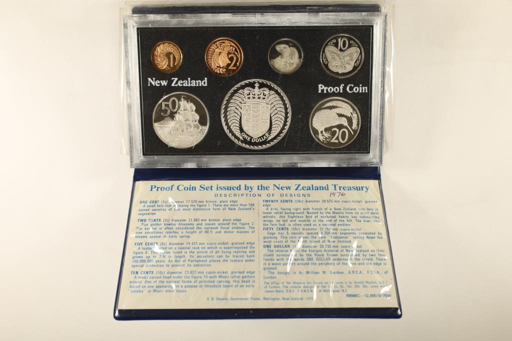 1976 NEW ZEALAND 7 COIN PROOF SET IN ORIGINAL (1 of 3)