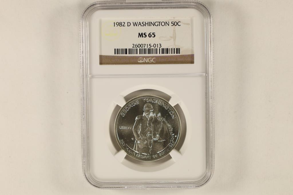 1982-D WASHINGTON HALF DOLLAR NGC MS65 (1 of 2)