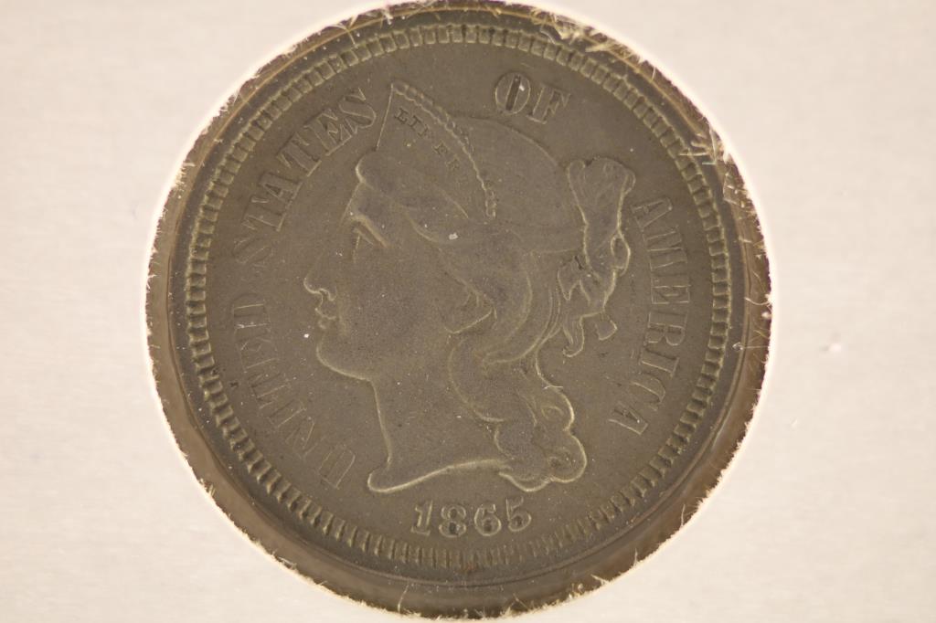 1865 3 CENT PIECE "NICKEL" (1 of 2)