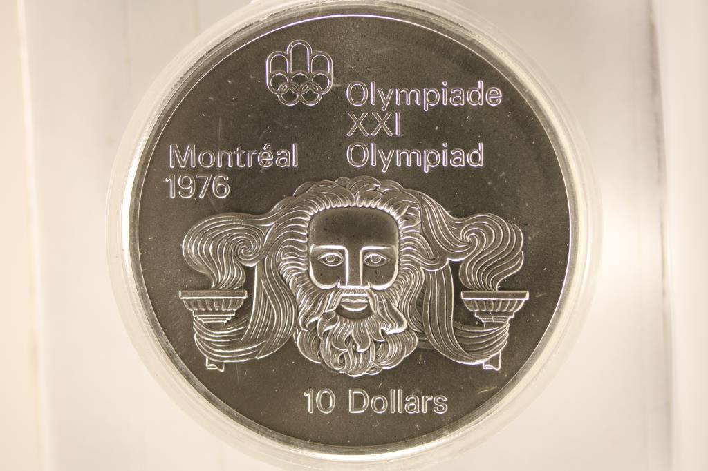 1974 MONTREAL CANADA OLYMPIC $10 SILVER UNC (1 of 2)