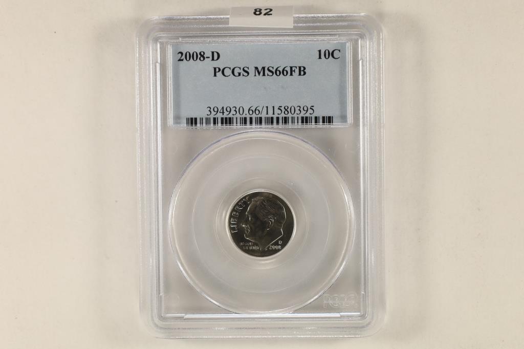 2008-D ROOSEVELT DIME PCGS MS66FB (1 of 2)