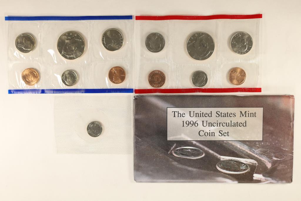 1996 US MINT SET (UNC) P/D (WITH ENVELOPE) (1 of 2)