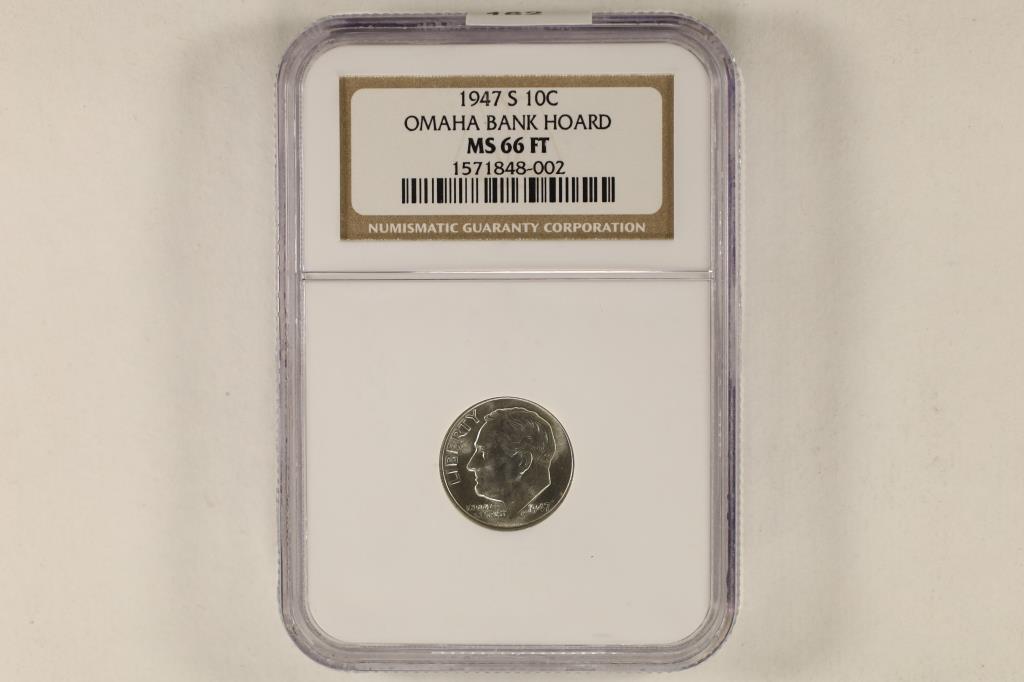 1947-S SILVER ROOSEVELT DIME NGC MS66FT (1 of 2)