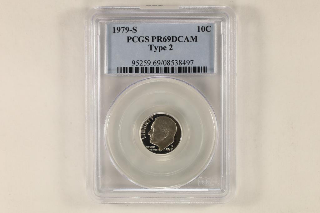 1979-S ROOSEVELT DIME PCGS PR69 DCAM TYPE 2 (1 of 2)