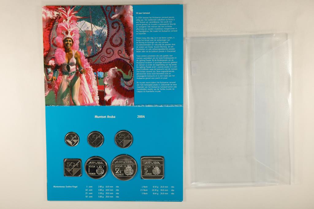 2004 ARUBA 7 COIN BRILLIANT UNC SET IN ORIGINAL (1 of 4)