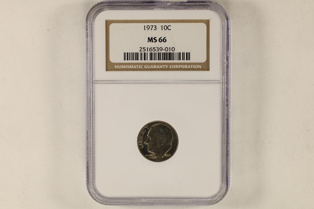 1973 ROOSEVELT DIME NGC MS66 (1 of 2)