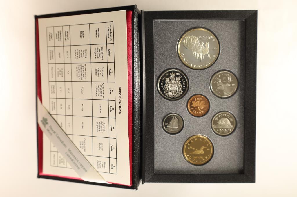 1992 CANADA 7 COIN PROOF SET WITH SILVER DOLLAR (1 of 3)
