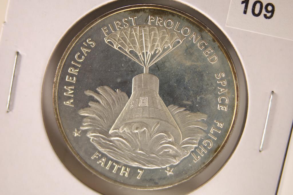 AMERICA IN SPACE .8 OZ PROOF STERLING SILVER (1 of 2)