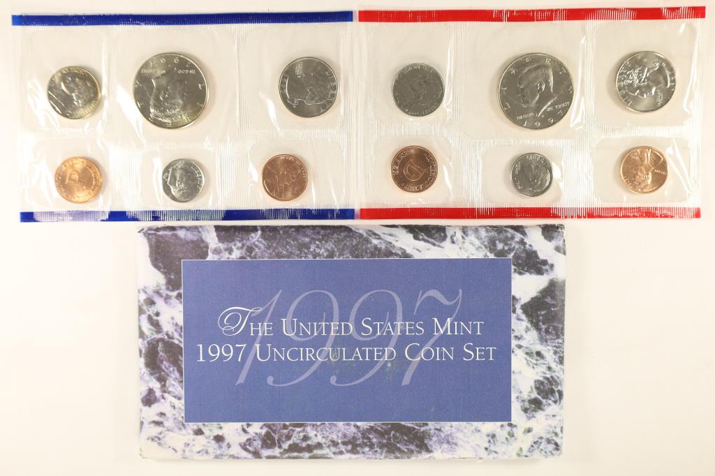 1997 US MINT SET (UNC) P/D (WITH ENVELOPE) (1 of 2)