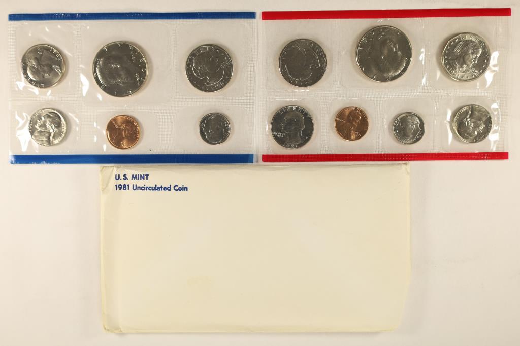 1981 US MINT SET (UNC) P/D (WITH ENVELOPE) (1 of 2)