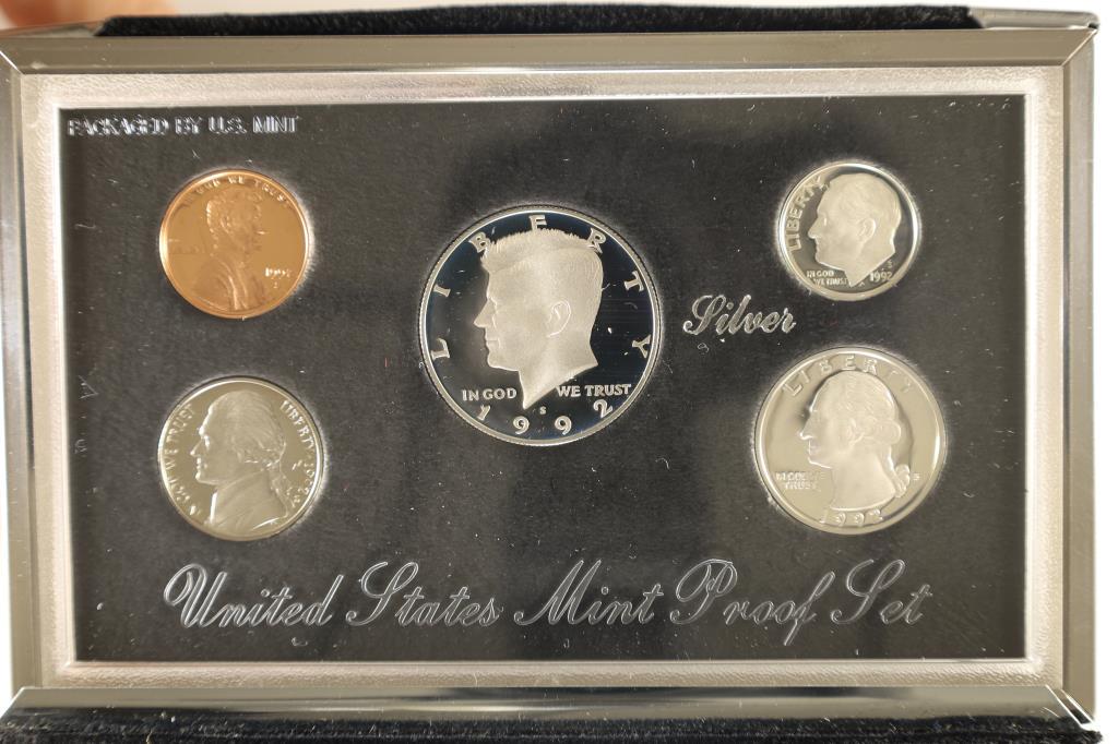 1992 US SILVER PREMIER PROOF SET (WITH BOX) (1 of 3)
