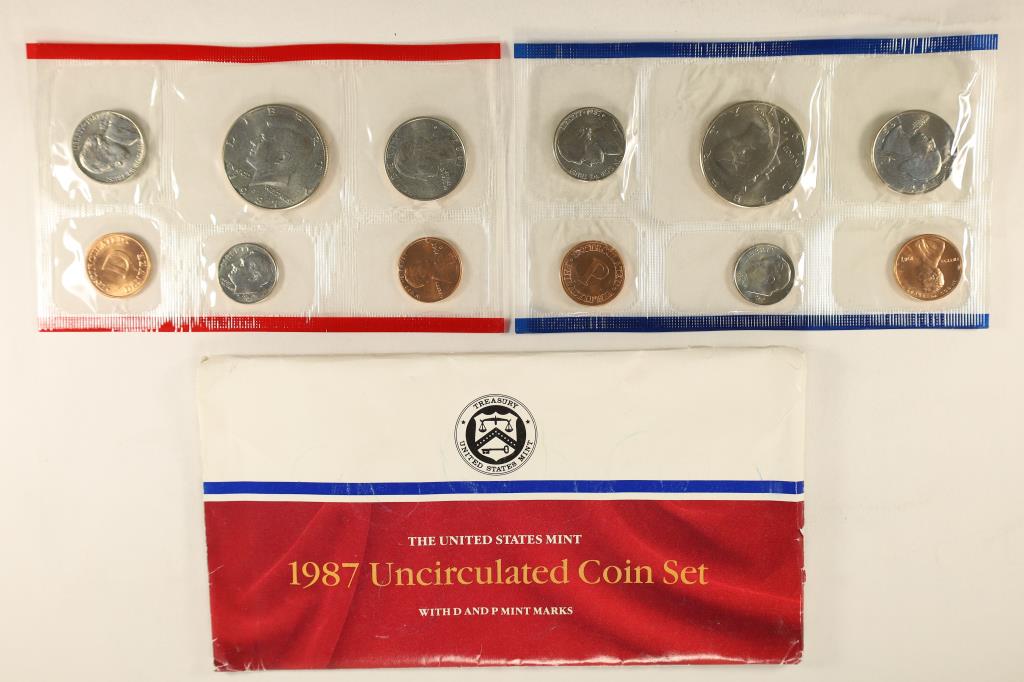 1987 US MINT SET (UNC) P/D (WITH ENVELOPE) (1 of 2)