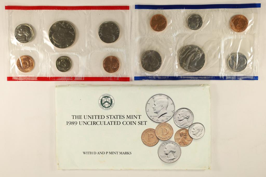 1989 US MINT SET (UNC) P/D (WITH ENVELOPE) (1 of 2)