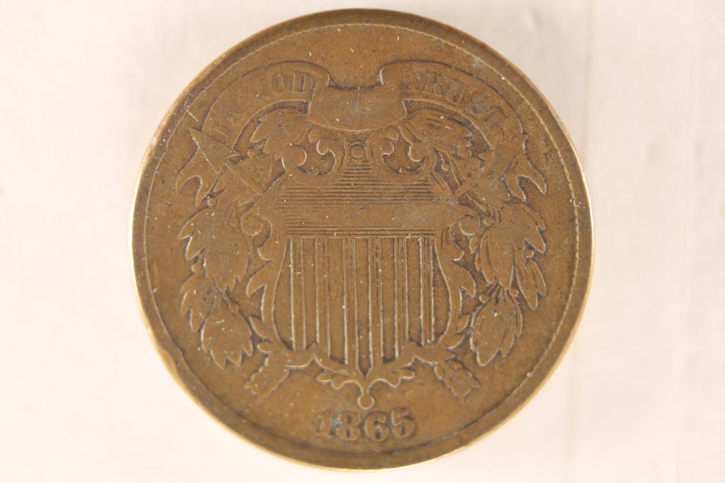1865 US TWO CENT PIECE (1 of 2)
