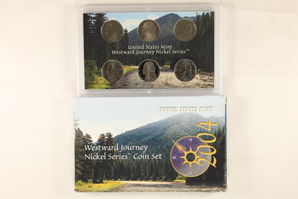 2004 WESTWARD JOURNEY NICKEL SET WITH BOX: WATCH FOR OUR NEXT AUCTION ON MON. JAN. 9TH, 2023 AT 7 PM EST