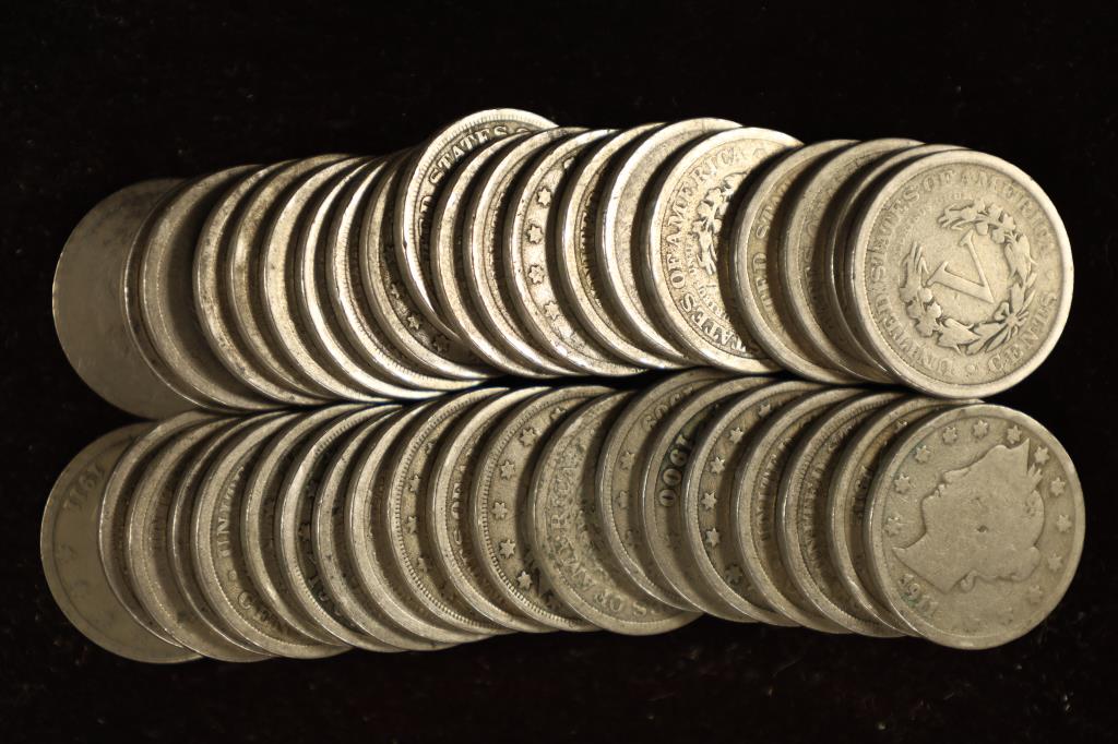40-ASSORTED LIBERTY "V" NICKELS ALL 1900'S (1 of 1)