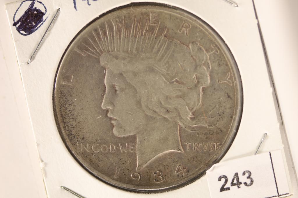 1934-S PEACE SILVER DOLLAR KEY DATE (1 of 2)