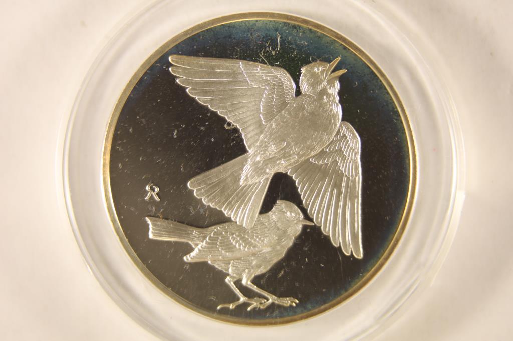 65.8 GRAMS STERLING SILVER PF ROUND 1971 "SKYLARK" (1 of 2)