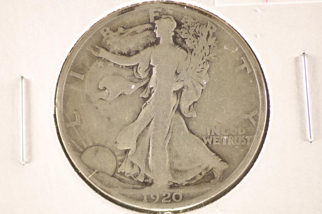 1920-D SILVER WALKING LIBERTY HALF DOLLAR (1 of 2)