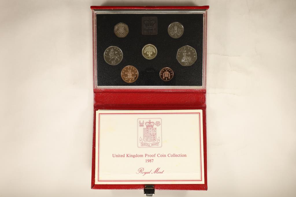 1987 UNITED KINGDOM 7 COIN PROOF SET IN ORIGNAL (1 of 3)