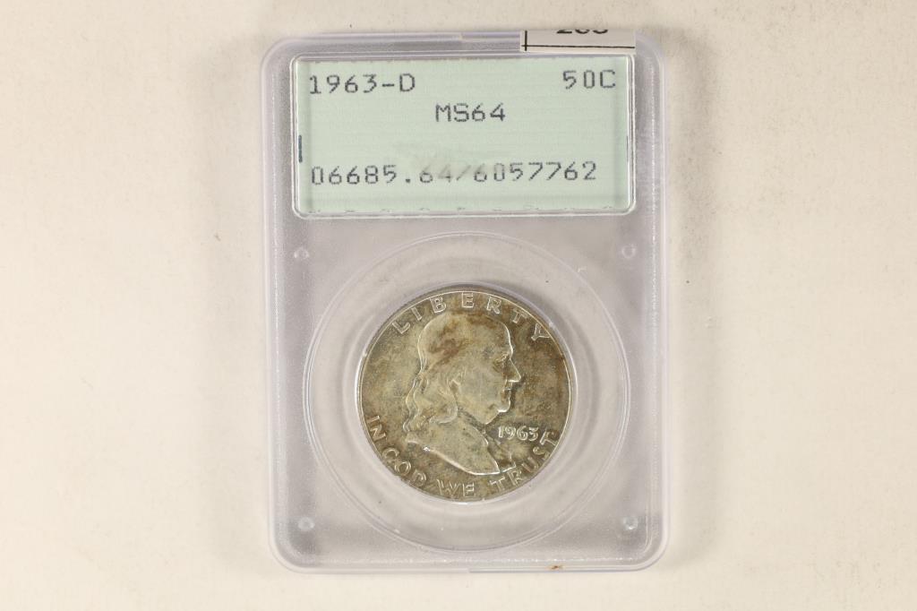 1963-D FRANKLIN HALF DOLLAR PCGS MS64 (1 of 2)