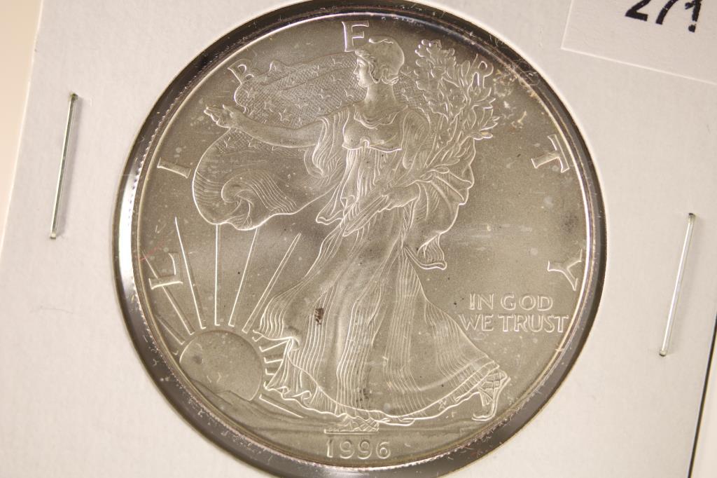 KEY DATE 1996 AMERICAN SILVER EAGLE. BRILLIANT UNC (1 of 2)