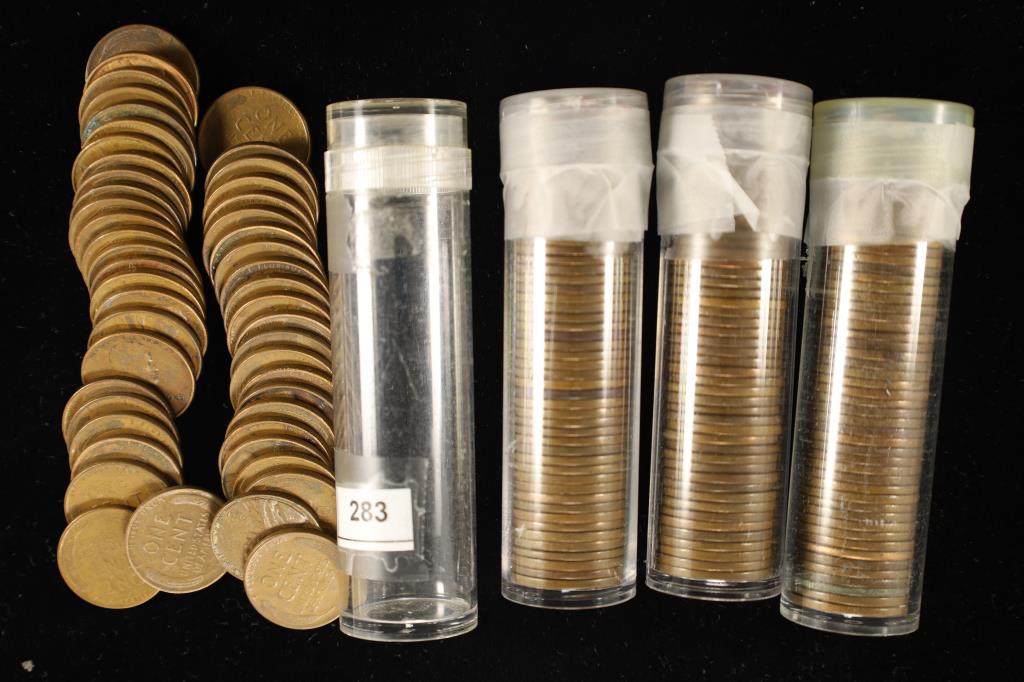 4 SOLID DATE ROLLS OF LINCOLN WHEAT CENTS: 1941, (1 of 1)