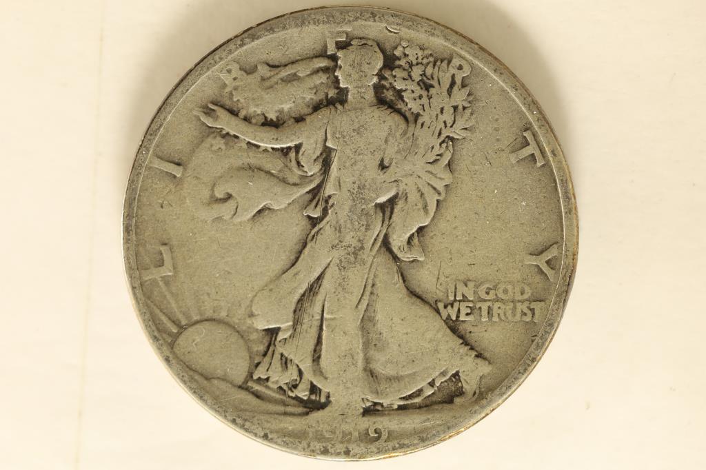 1919 SILVER WALKING LIBERTY HALF DOLLAR (1 of 2)