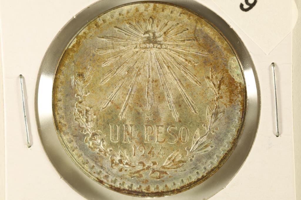 1944-M MEXICO SILVER CAP & RAY PESO (1 of 2)