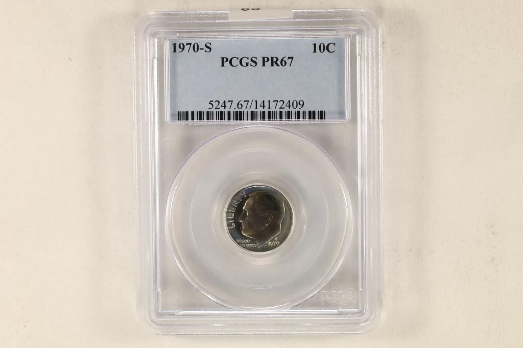 1970-S ROOSEVELT DIME PCGS PR67 (1 of 2)