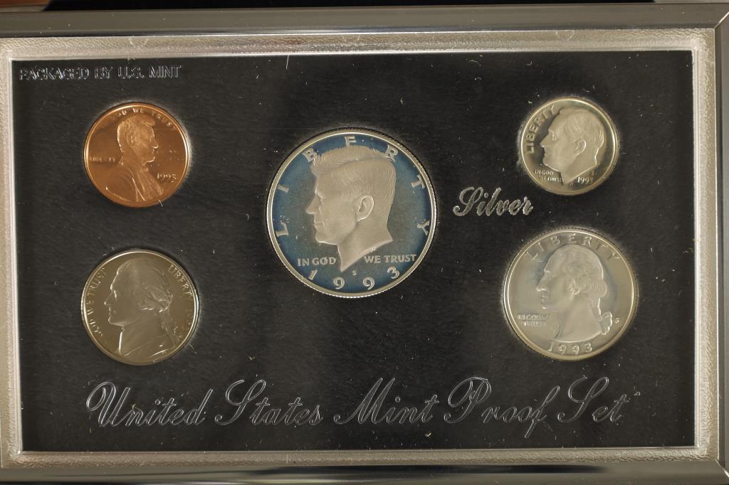 1993 US SILVER PREMIER PROOF SET (WITH BOX) (1 of 3)