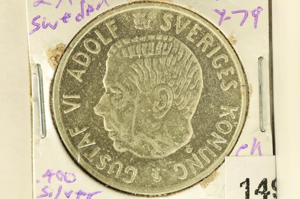 1957 SWEDEN SILVER 2 KRONER UNC .18 OZ. ASW (1 of 2)