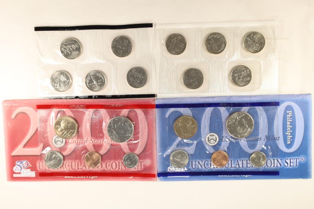 2000 US MINT SET (UNC) P/D (WITH ENVELOPE) (1 of 2)