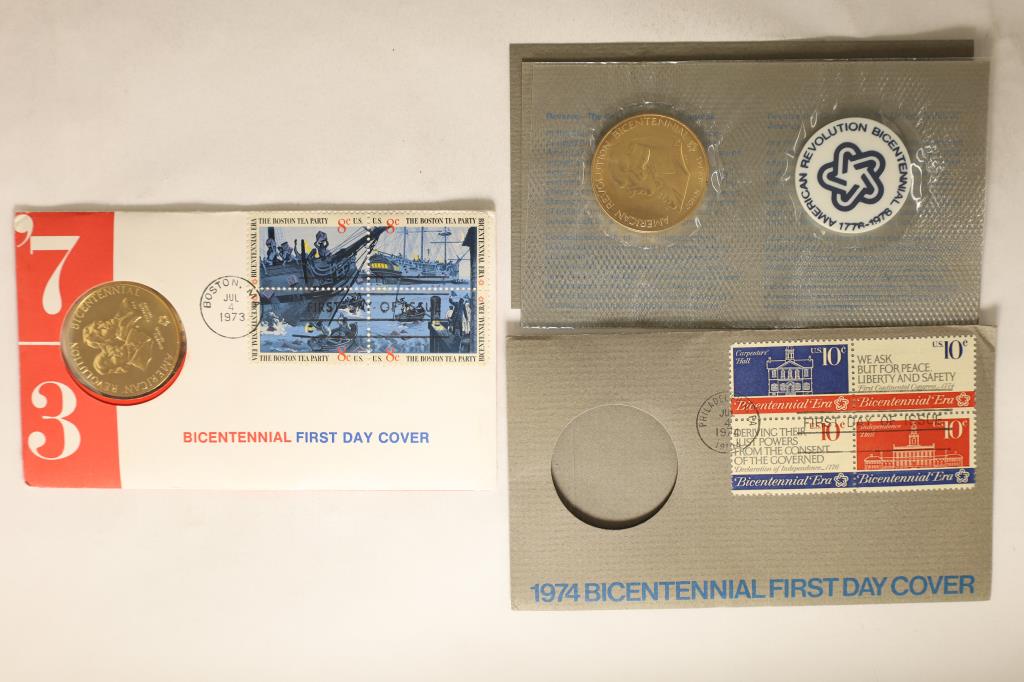 1973 &1974 BICENTENNIAL 1ST DAY COVER W/ CANCELLED (1 of 2)