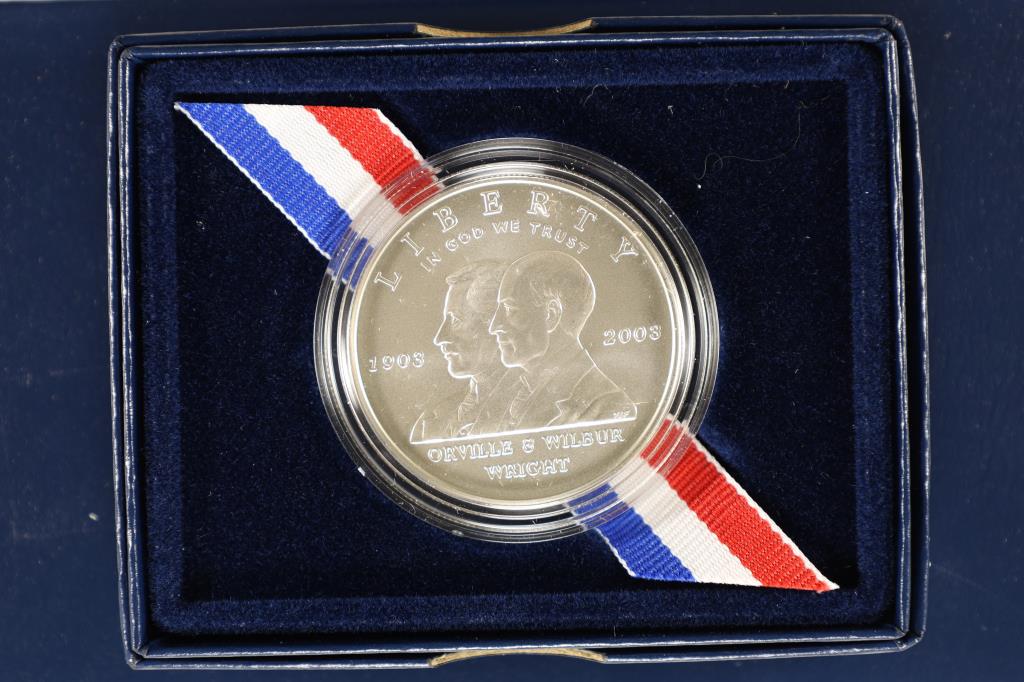2003-P US SILVER $1 FIRST FLIGHT CENTENNIAL UNC (1 of 3)