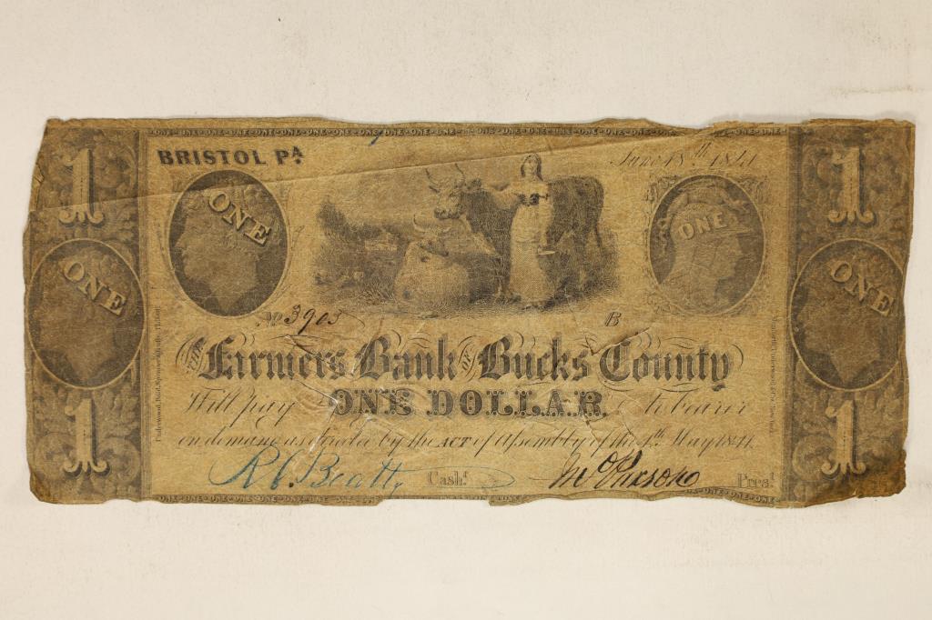 1841 FARMERS BANK OF BUCKS COUNTY BRISTOL, PA (1 of 2)