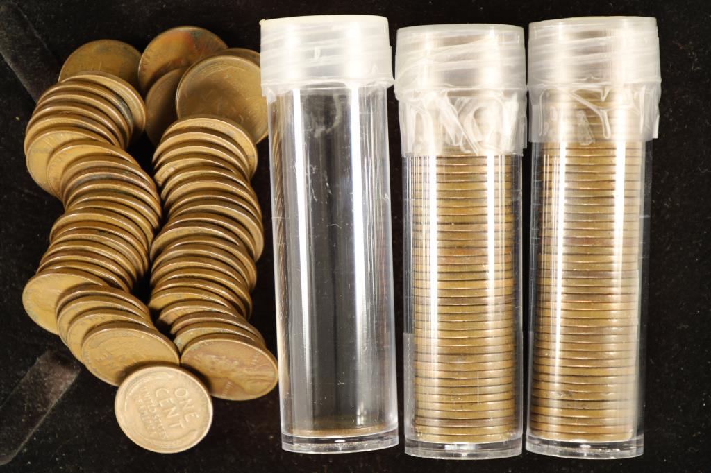 3 SOLID DATE ROLLS OF LINCOLN WHEAT CENTS: 1940, (1 of 1)