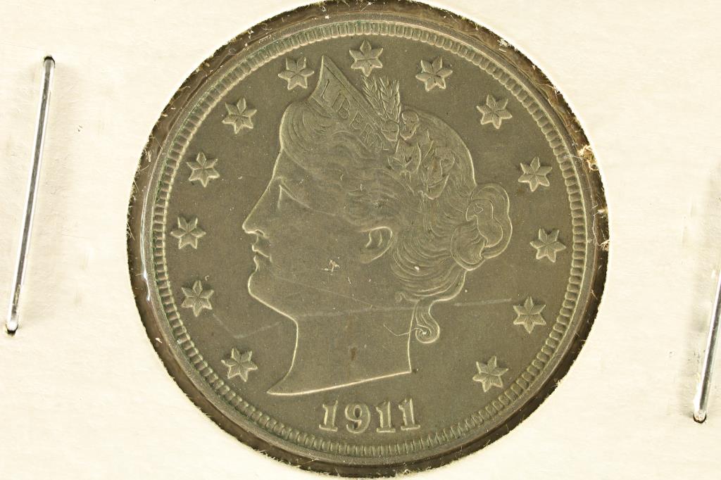 1911 LIBERTY "V" NICKEL AU/UNC (1 of 2)