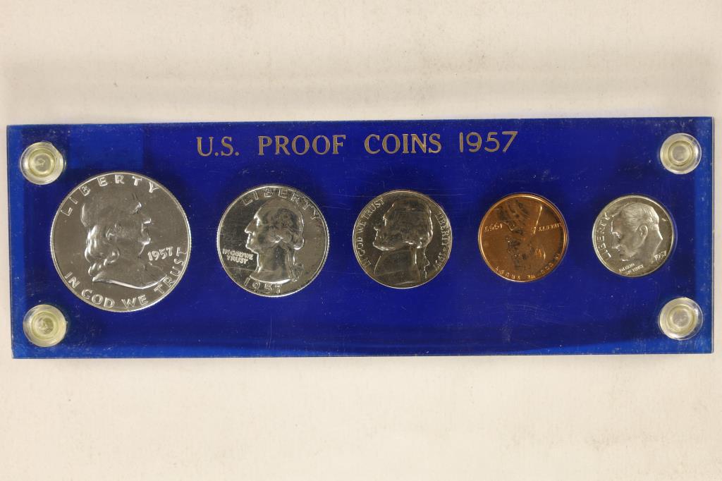 1957 US SILVER PROOF SET IN PLASTIC CASE (1 of 2)