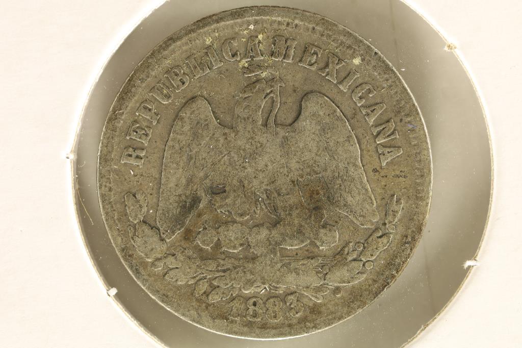 1883 MEXICO CAP & RAY SILVER 25 CENTAVOS .1965 OZ. (1 of 2)