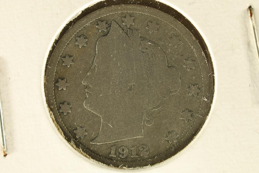1912-S LIBERTY "V" NICKEL KEY DATE SOLID GOOD (1 of 2)
